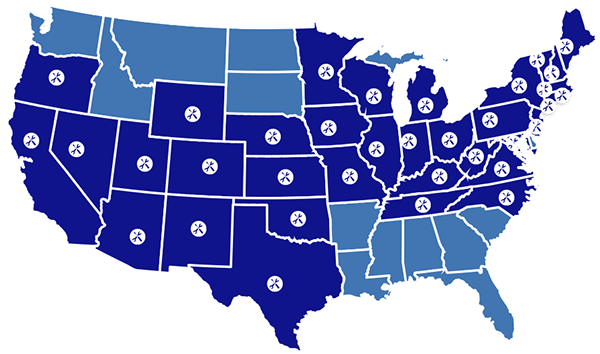 FANUC Parts USA Field Service Map